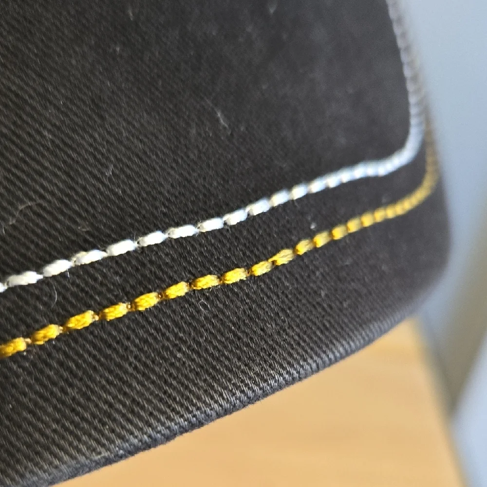 Mack Trucking Co Logo Black and Gold Cotton Adjustable Snap Back Cap - Picture 6 of 10